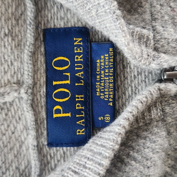 RALPH LAUREN POLO CASHMERE FZ HOODIE KIDS GREY - Picture 2 of 10